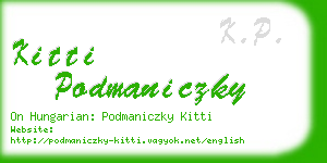 kitti podmaniczky business card